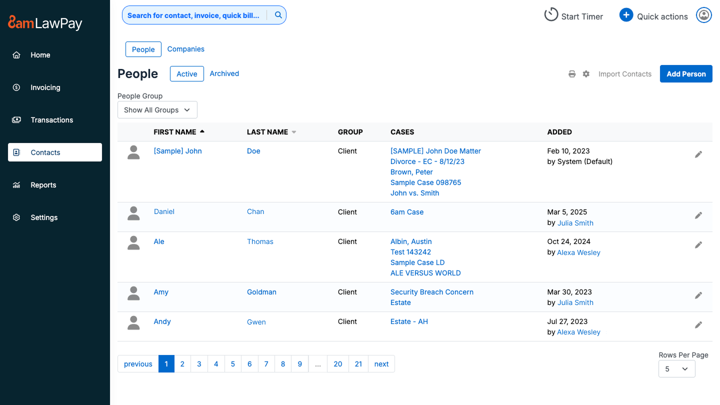 screenshot of 8am LawPay